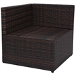 vidaXL 5 Piece Steel Garden Furniture Set in Brown
