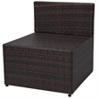 vidaXL 5 Piece Steel Garden Furniture Set in Brown