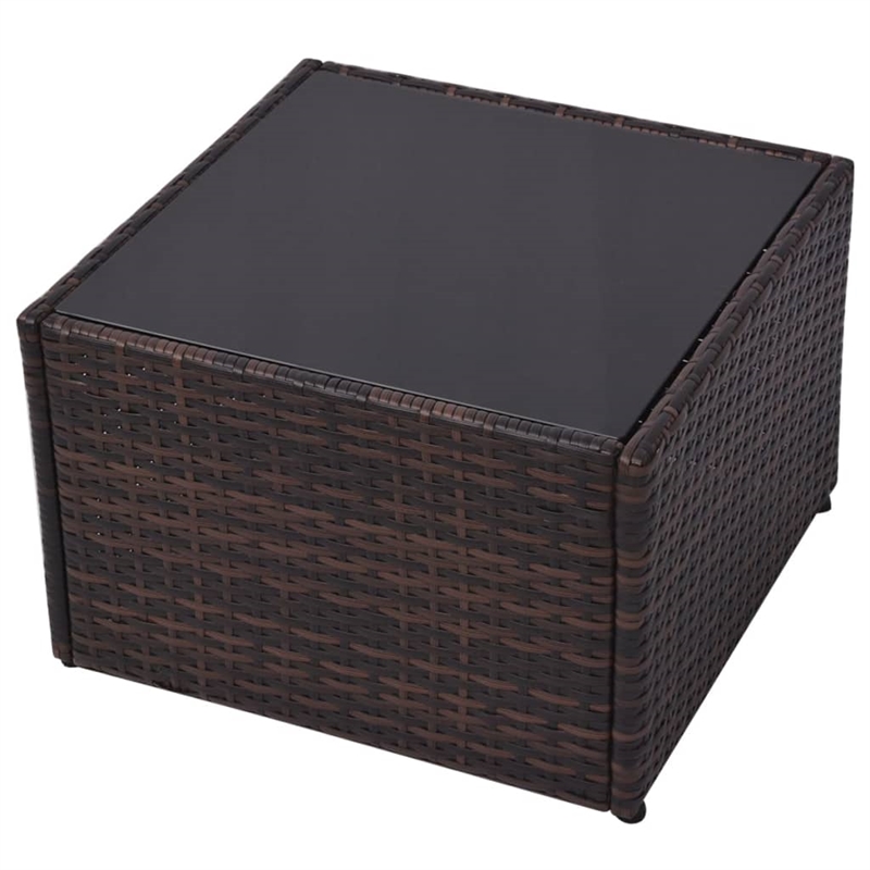 vidaXL 5 Piece Steel Garden Furniture Set in Brown