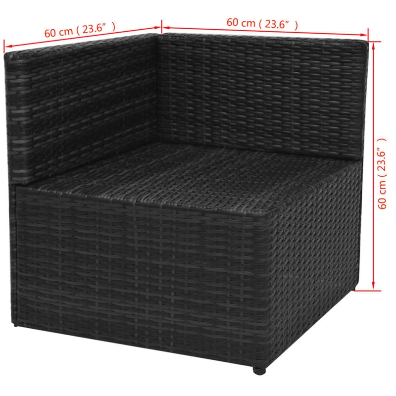 vidaXL 5 Piece Steel Garden Furniture Set in Black/White/Cream