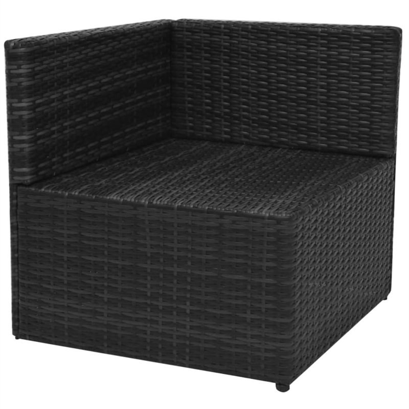 vidaXL 5 Piece Steel Garden Furniture Set in Black/White/Cream