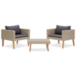 vidaXL 3 Piece Large Garden Furniture Set in Anthracite/Beige