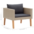 vidaXL 3 Piece Large Garden Furniture Set in Anthracite/Beige