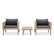 vidaXL 3 Piece Large Garden Furniture Set in Anthracite/Beige