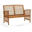 vidaXL Solid Acacia Wood Medium Garden Lounge Set in Brown