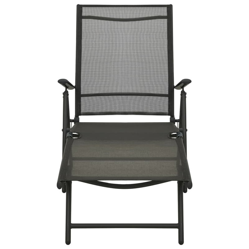 vidaXL 3 Piece Aluminum Standard Garden Lounge Set in Black