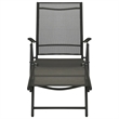 vidaXL 3 Piece Aluminum Standard Garden Lounge Set in Black