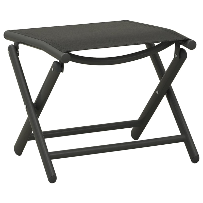 vidaXL 3 Piece Aluminum Standard Garden Lounge Set in Black