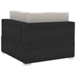 vidaXL 4 Piece Steel Patio Sofa Set in Black/White/Cream