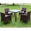 vidaXL 5 Piece Aluminum Furniture Set in Brown