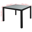 vidaXL 5 Piece Steel Garden Furniture Set in Black