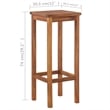 vidaXL Solid Acacia Wood Small Bar Set in Brown