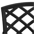 vidaXL 3 Piece Aluminum Small Bistro Set in Black