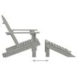 vidaXL Wood Large Furniture Set in Gray
