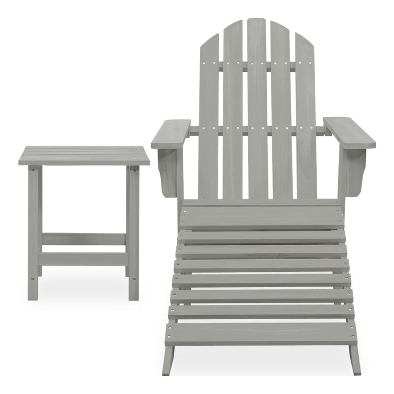 vidaXL Wood Large Furniture Set in Gray