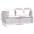 vidaXL 3 Piece Steel Garden Lounge Set in Black/Cream