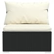 vidaXL Steel Garden Sofa in Black
