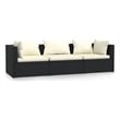 vidaXL Steel Garden Sofa in Black