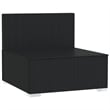 vidaXL Poly Rattan Sofa in Black