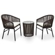 vidaXL Steel Small Bistro Set in Brown
