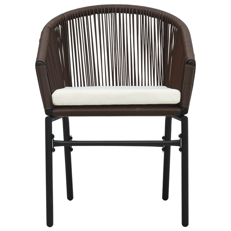 vidaXL Steel Small Bistro Set in Brown