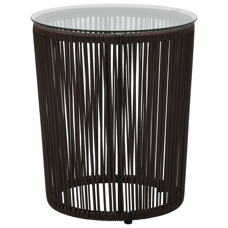 vidaXL Steel Small Bistro Set in Brown