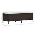vidaXL Steel Garden Furniture Set in White/Brown/Cream