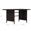 vidaXL Steel Garden Furniture Set in White/Brown/Cream