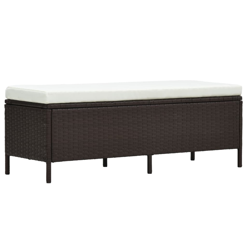 vidaXL Steel Garden Furniture Set in White/Brown/Cream