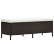 vidaXL Steel Garden Furniture Set in White/Brown/Cream