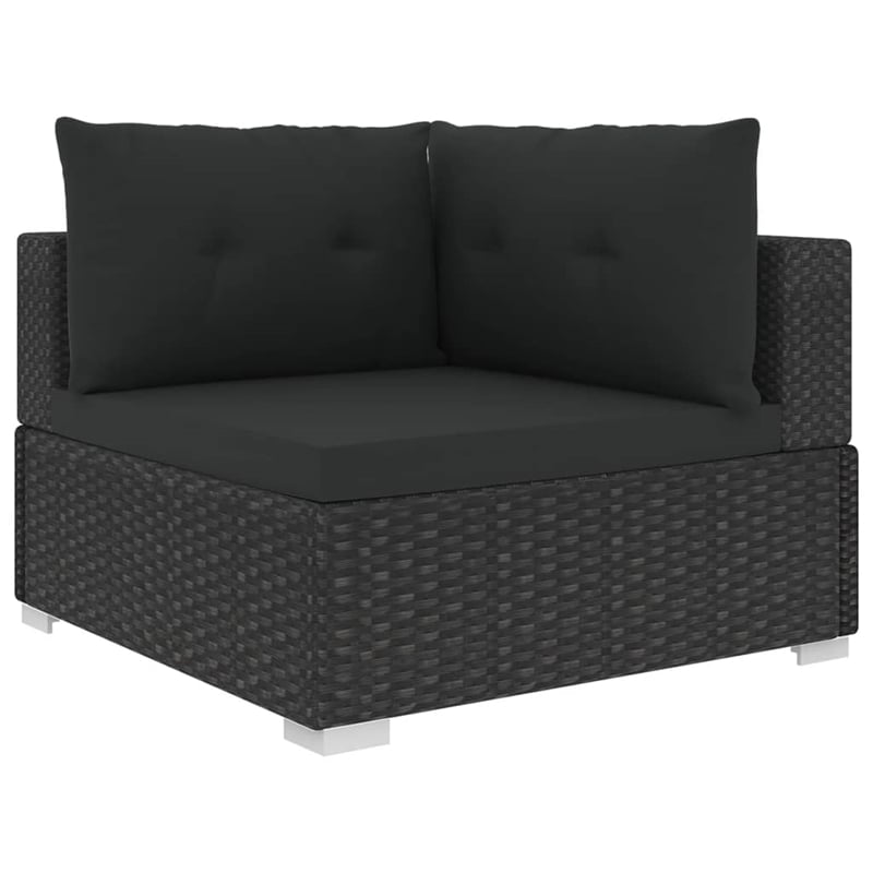 vidaXL 10 Piece Steel Lounge Set in Black