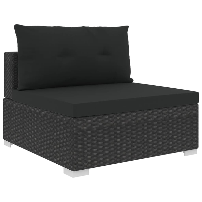 vidaXL 10 Piece Steel Lounge Set in Black