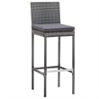 vidaXL 7 Piece Solid Acacia Wood Bar Set in Gray/Anthracite
