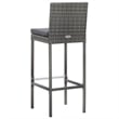 vidaXL 7 Piece Solid Acacia Wood Bar Set in Gray/Anthracite