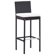 vidaXL 5 Piece Solid Acacia Wood Small Bar Set in Black/Cream