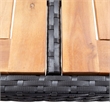 vidaXL 5 Piece Solid Acacia Wood Small Bar Set in Black/Cream