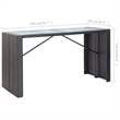 vidaXL 9 Piece Poly Rattan Bar Set in Black