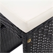 vidaXL 9 Piece Poly Rattan Bar Set in Black