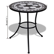 vidaXL Steel Small Patio Furniture in Black/White