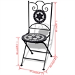 vidaXL Steel Small Patio Furniture in Black/White