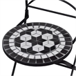 vidaXL Steel Small Patio Furniture in Black/White