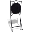 vidaXL Steel Small Patio Furniture in Black/White