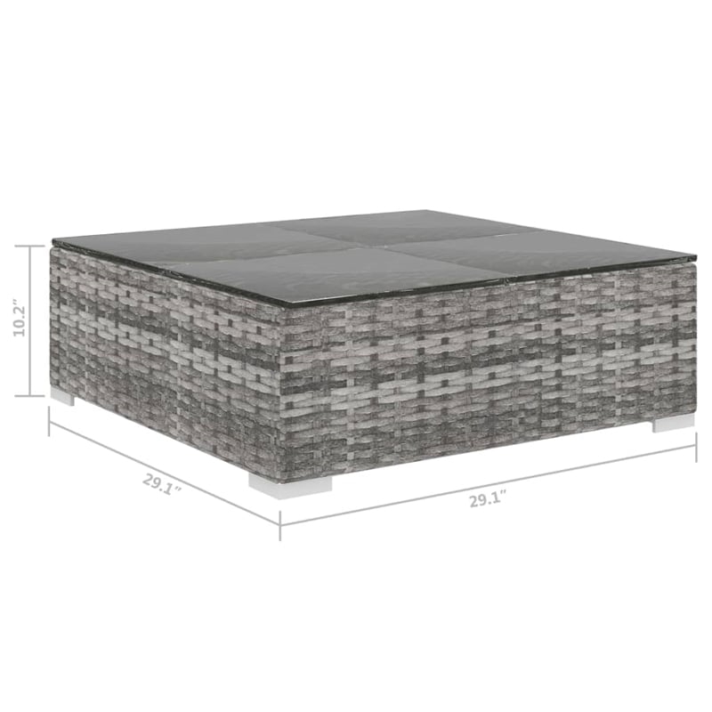 vidaXL 12 Piece Steel Lounge Set in Gray