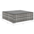 vidaXL 12 Piece Steel Lounge Set in Gray