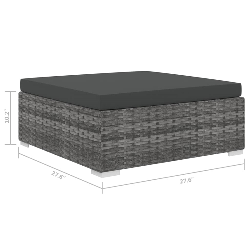 vidaXL 12 Piece Steel Lounge Set in Gray