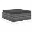 vidaXL 12 Piece Steel Lounge Set in Gray