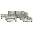 vidaXL Steel Small Patio Sofa Set in Gray