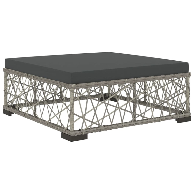 vidaXL Steel Small Patio Sofa Set in Gray