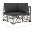 vidaXL Steel Small Patio Sofa Set in Gray