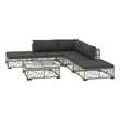 vidaXL Steel Small Patio Sofa Set in Gray